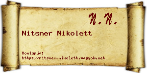 Nitsner Nikolett névjegykártya